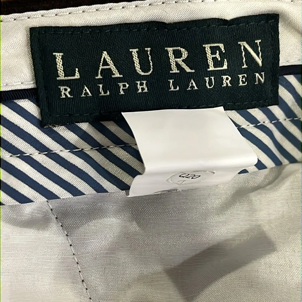 Lauren Ralph Lauren Dewhurst Flat Front Corduroy Pants Dark brown new Mens 36x32
